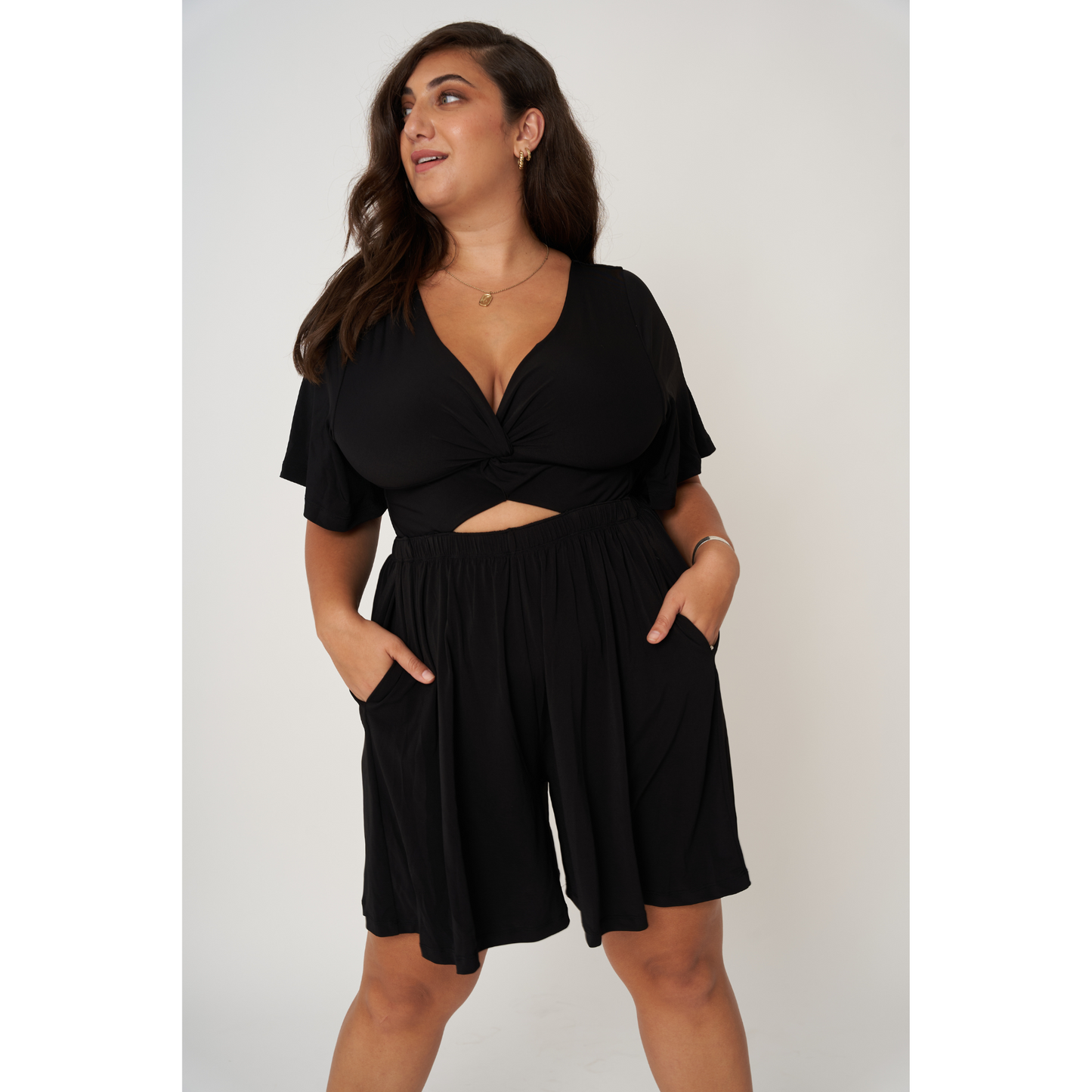 אוברול מתן - שחור