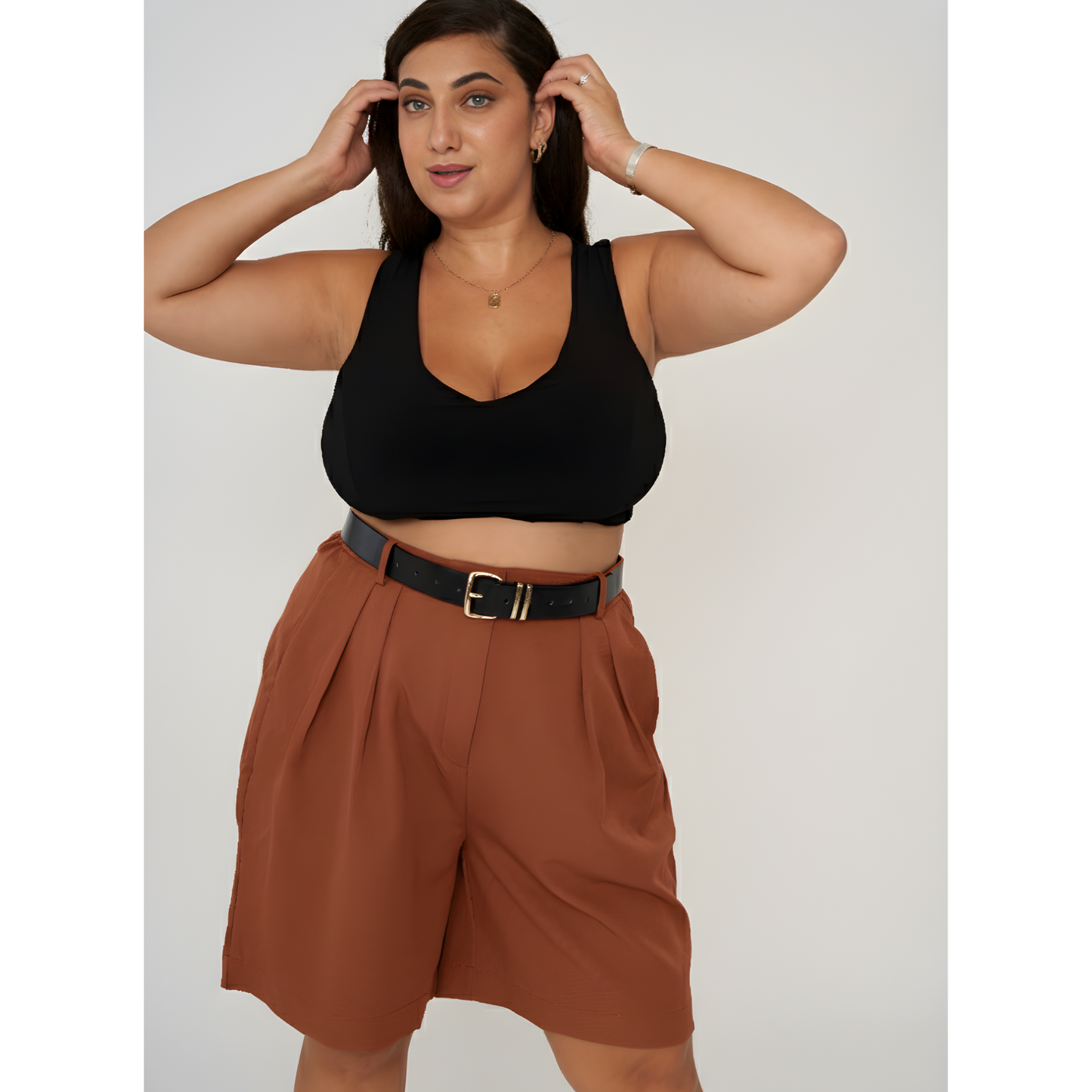 מכנסי ברק - חום