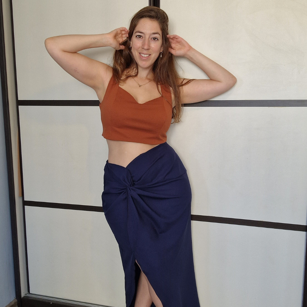 חצאית ערבה כחולה