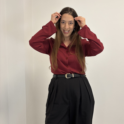 חולצת אריאלה - בורדו