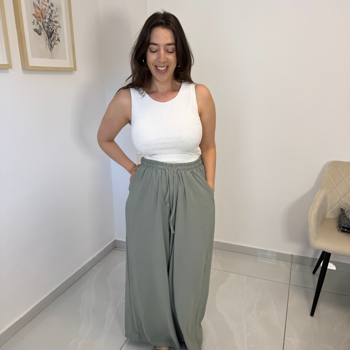 מכנסי לי - ירוק בהיר