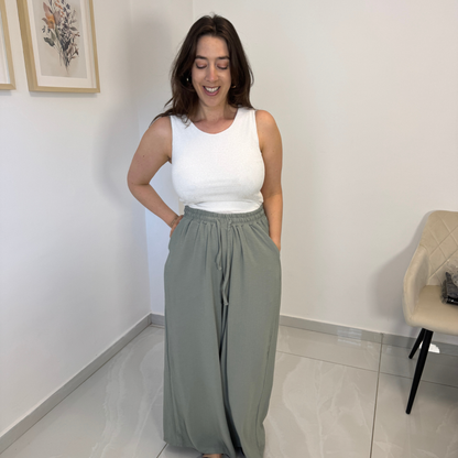 מכנסי לי - ירוק בהיר