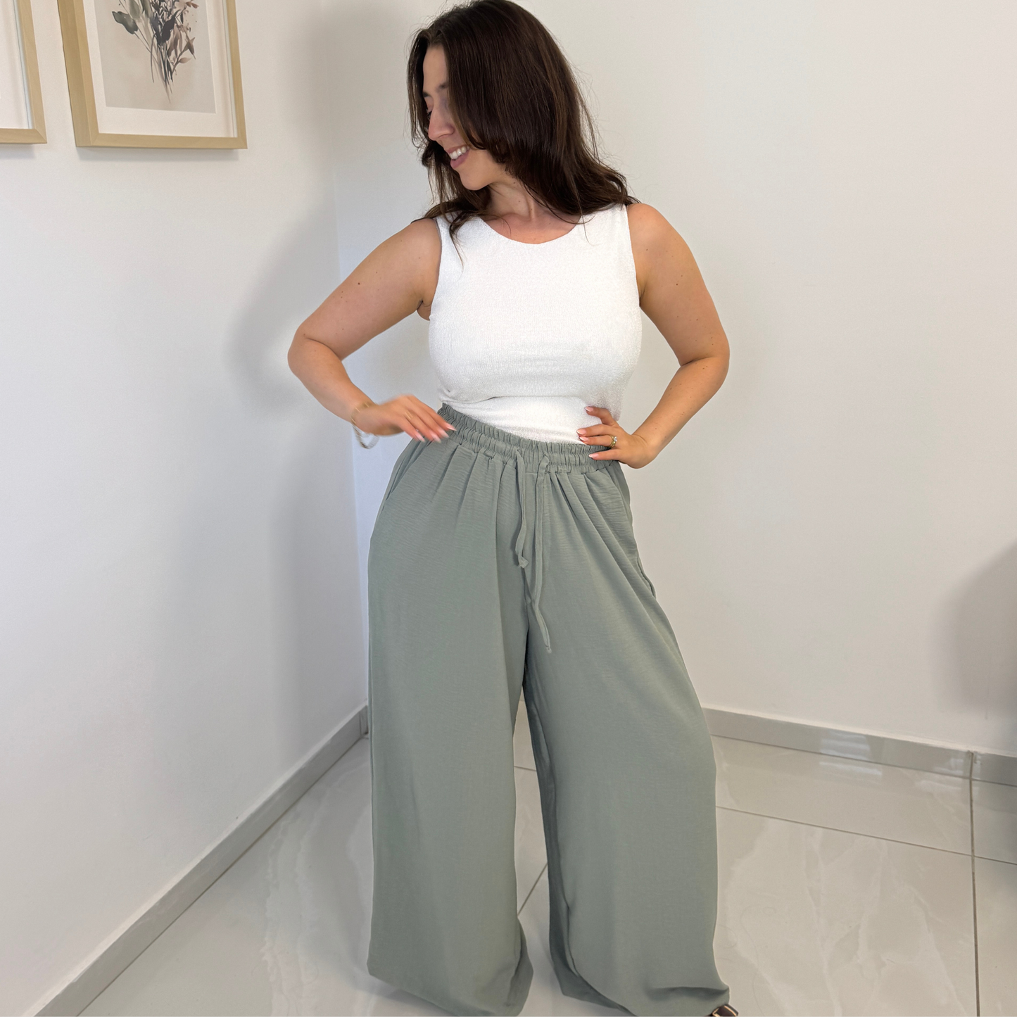 מכנסי לי - ירוק בהיר