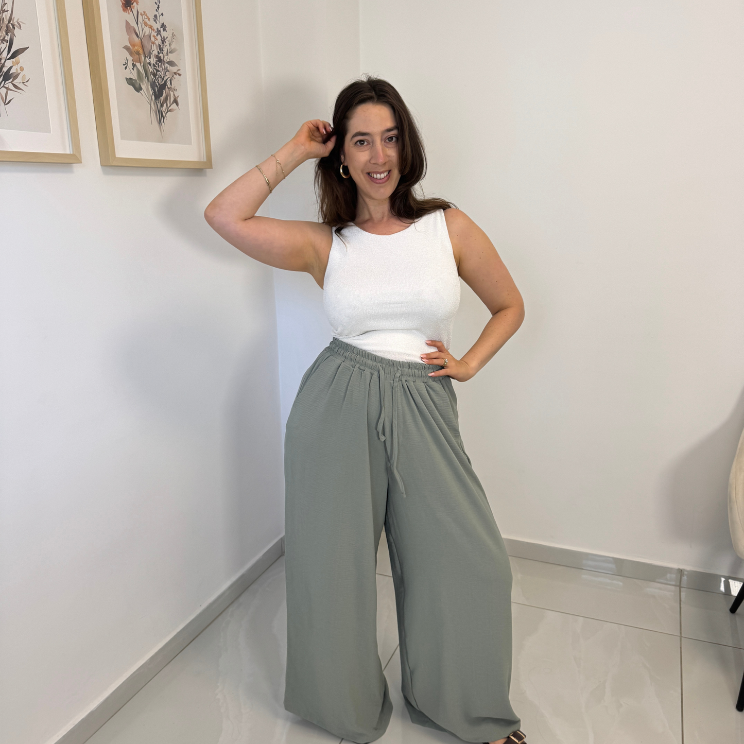 מכנסי לי - ירוק בהיר