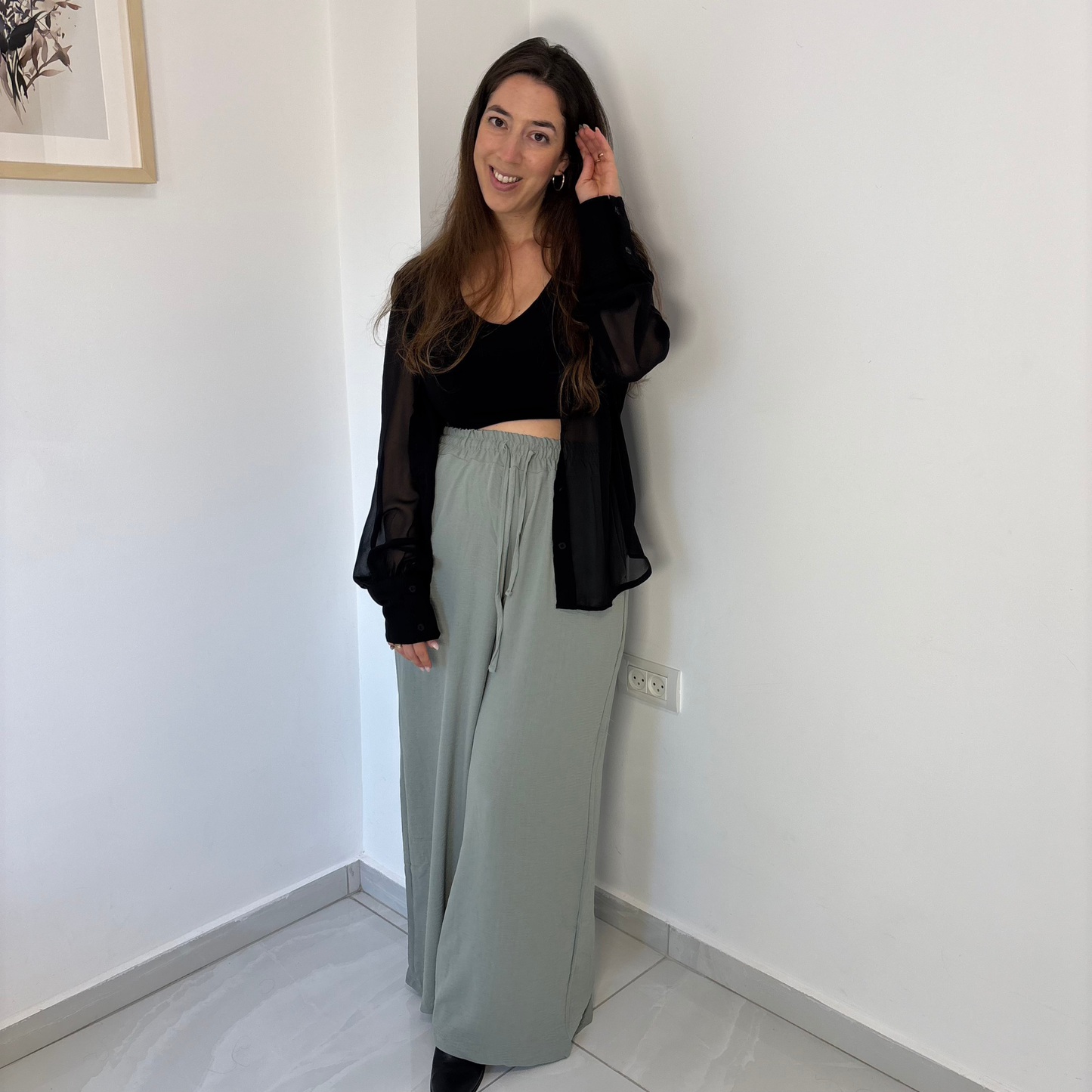 מכנסי לי - ירוק בהיר