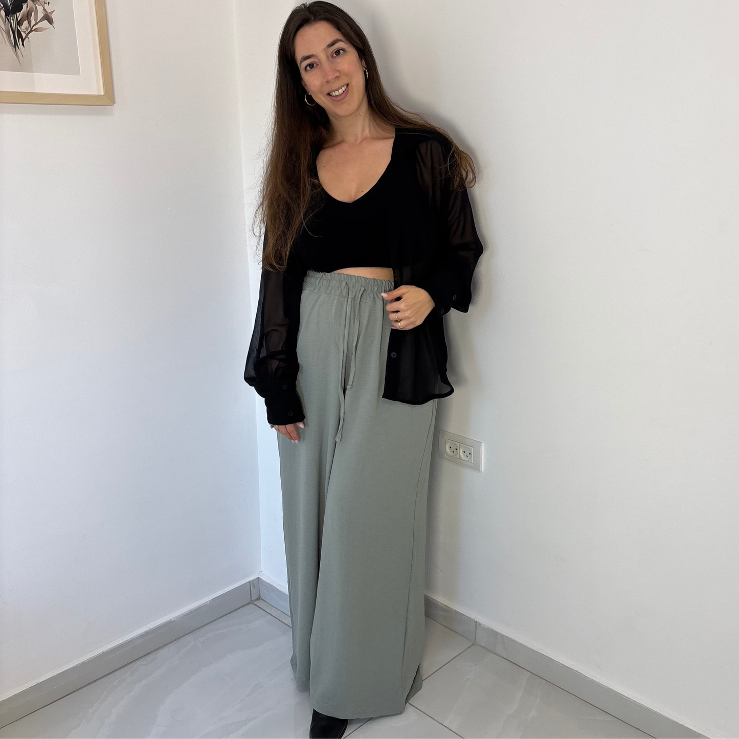 מכנסי לי - ירוק בהיר