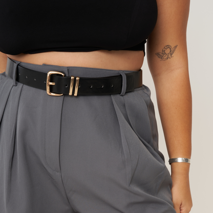 חגורה עבה עם אבזם מרובע