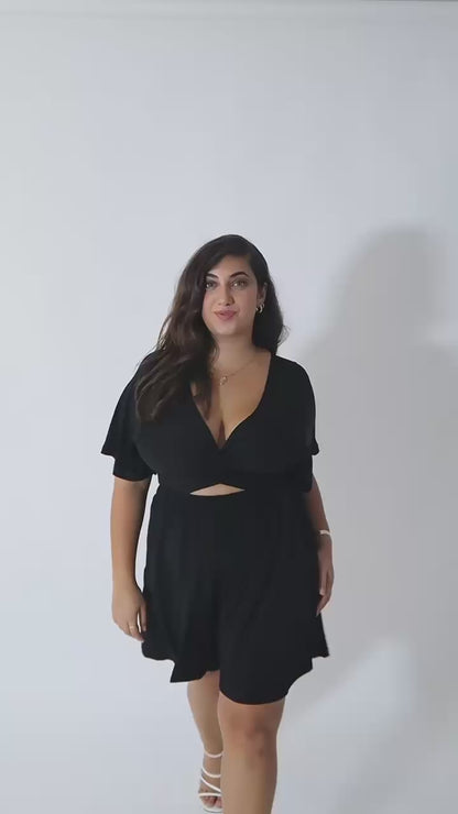 אוברול מתן - שחור