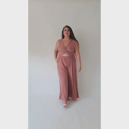 אוברול ריי - ורוד מוקה